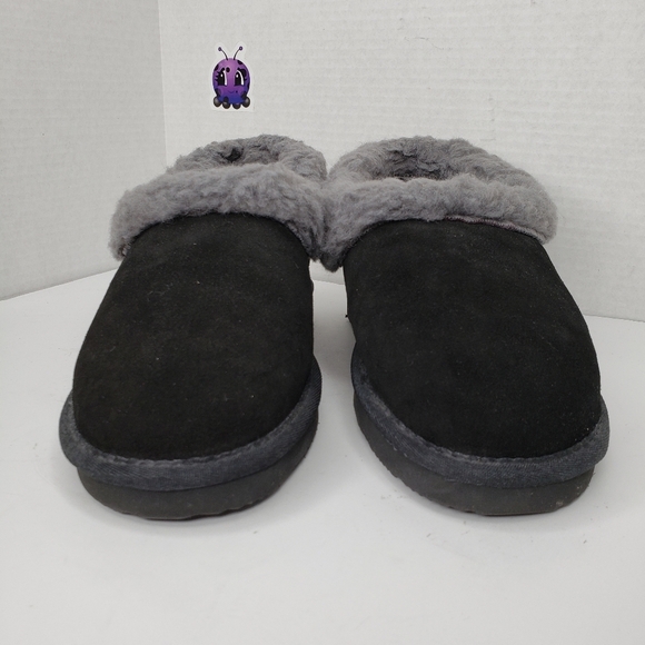 Aussie Merino Wool Albury Black Suede Pull On Boots Sz 6M Cozy-Warm In-out Wear - Picture 2 of 9